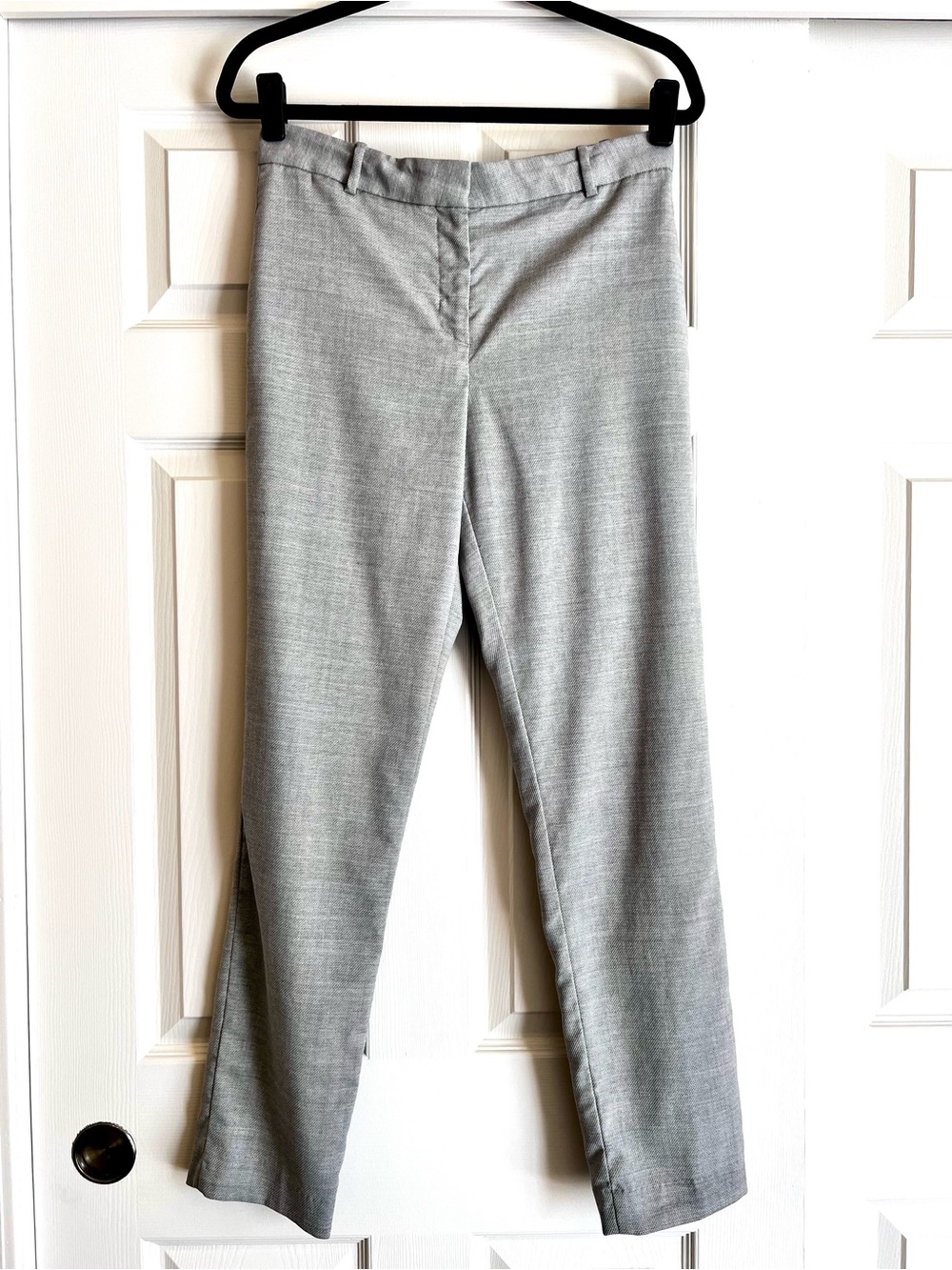 rag & bone Light Gray Tailored Straight-Leg Wool Trousers